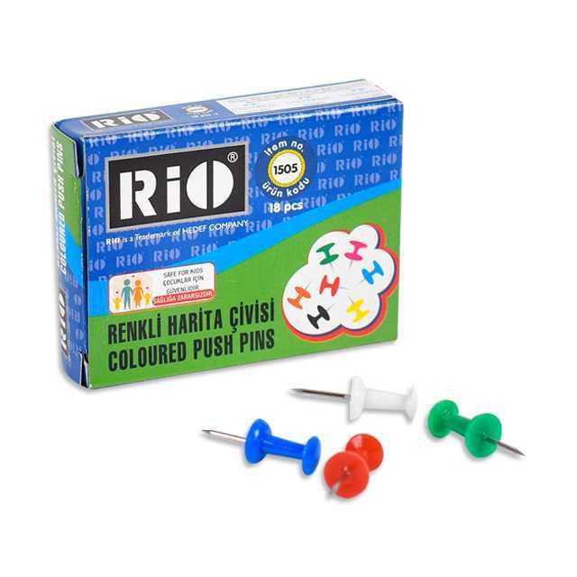 Rio 505 Renkli Harita Çivisi