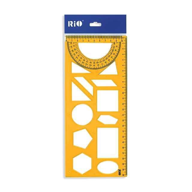 Rio 803 Geometrik Şablonlu Cetvel