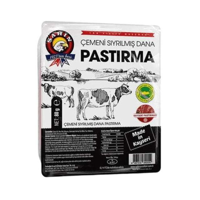 Şahin Pastırma Çemeni Sıyrılmıs 80gr
