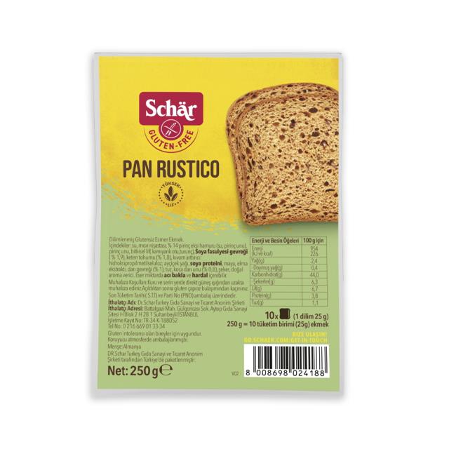 Schar Pan Rustico Glutensiz Ekmek 250gr