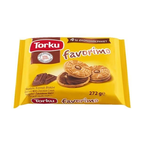 Torku Favorimo Çikolata Kremalı Bisküvi 4x68 Gr