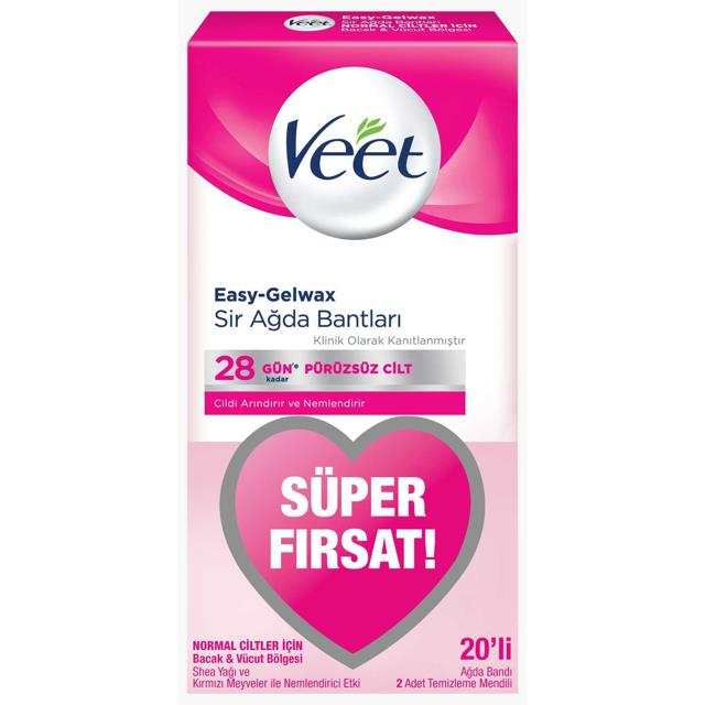 Veet Ağda Bandı Normal Ciltler 20 li