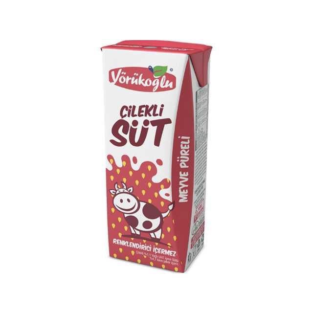 Yörükoğlu Süt Çilek Meyveli 180ml