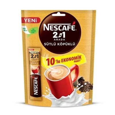 Nescafe 2 Si 1 Arada Süt Köpüklü 10lu
