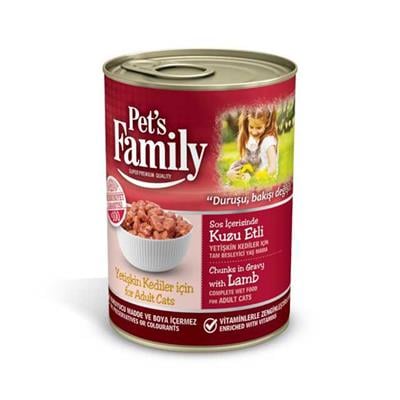 Pets Family Kedi Konserve Kuzu 400gr