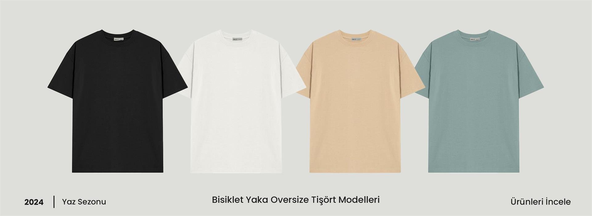 Avrupa Kalıp/Oversize Fit Kesim Bisiklet Yaka Kısa Kollu T-Shirt