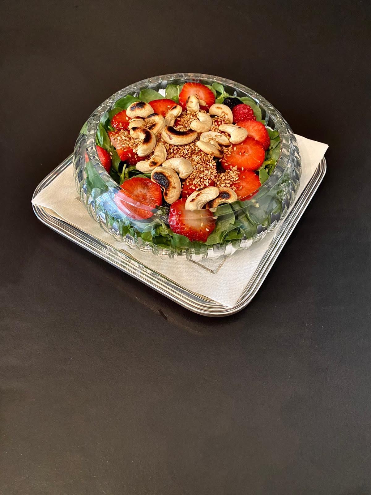 Kristal Kesme Cam Salata Kasesi 18 Cm
