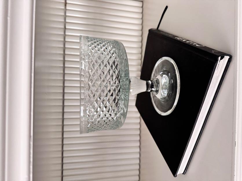 Kristal Kesme Ayaklı Sunumluk Sandra 19 cm