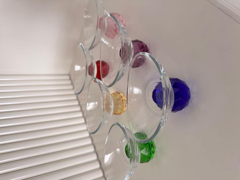 Kristal Top Ayaklı Mini Lokumluk 6lı