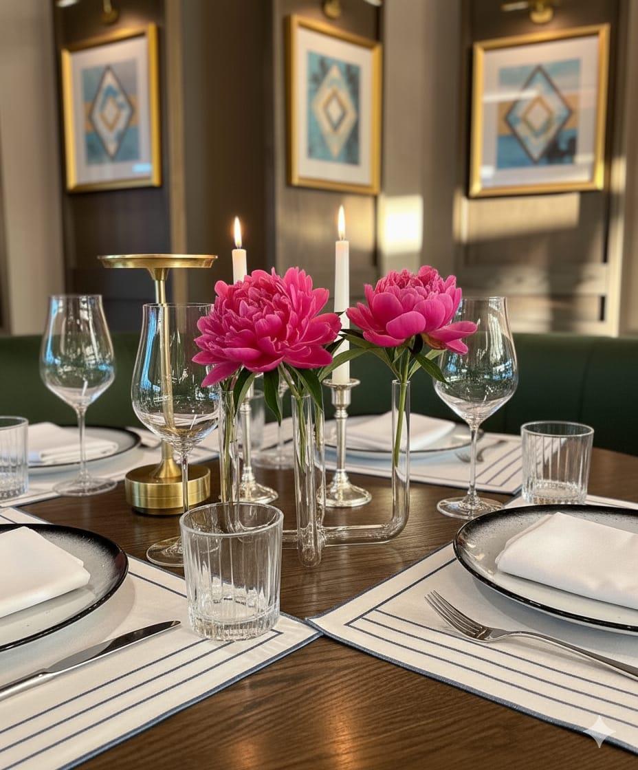 Quadra 4 Kollu El Yapımı Üfleme Cam Vazo