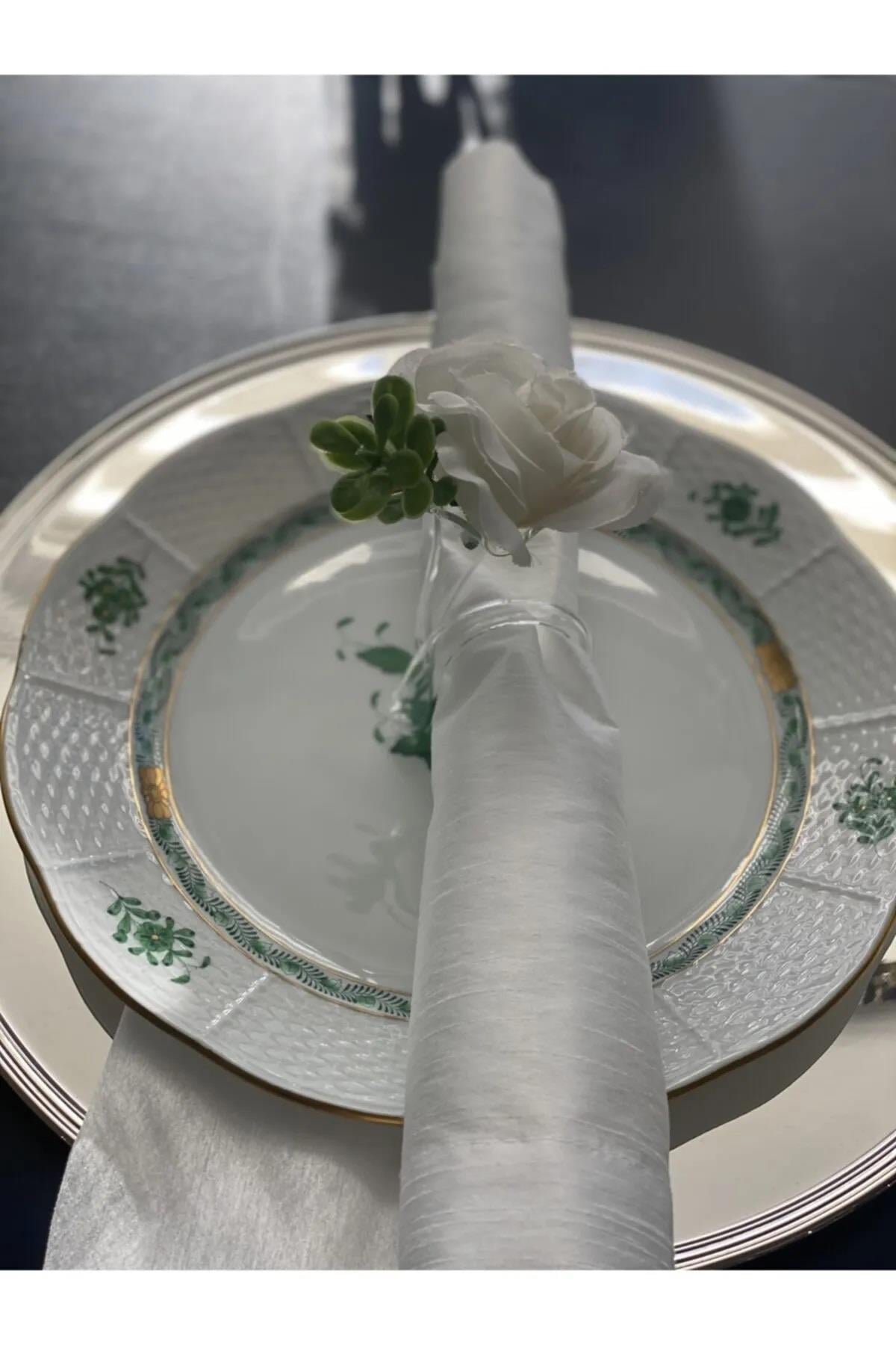 Üfleme Cam Peçetelik 12 Adet