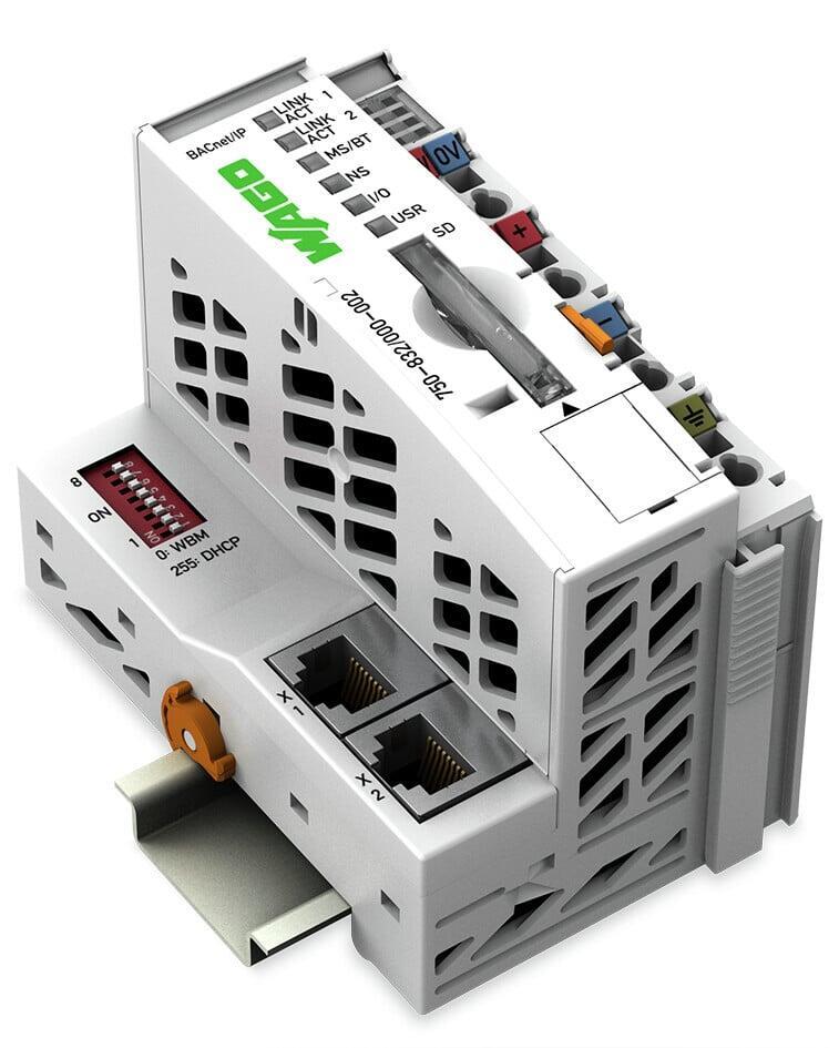 WAGO 750-832/000-002  Kontrolör BACnet/IP 4.Nesil  2x ETHERNET SD Ethernet Kartı ECO