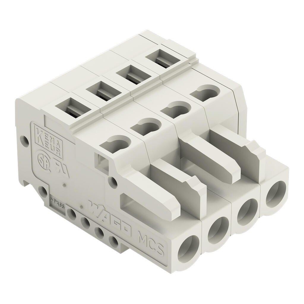 WAGO 721-108/026-000 1 iletkenli dişi fiş; CAGE CLAMP®; 2,5 mm²; Pin aralığı 5 mm; 4 Kutuplu