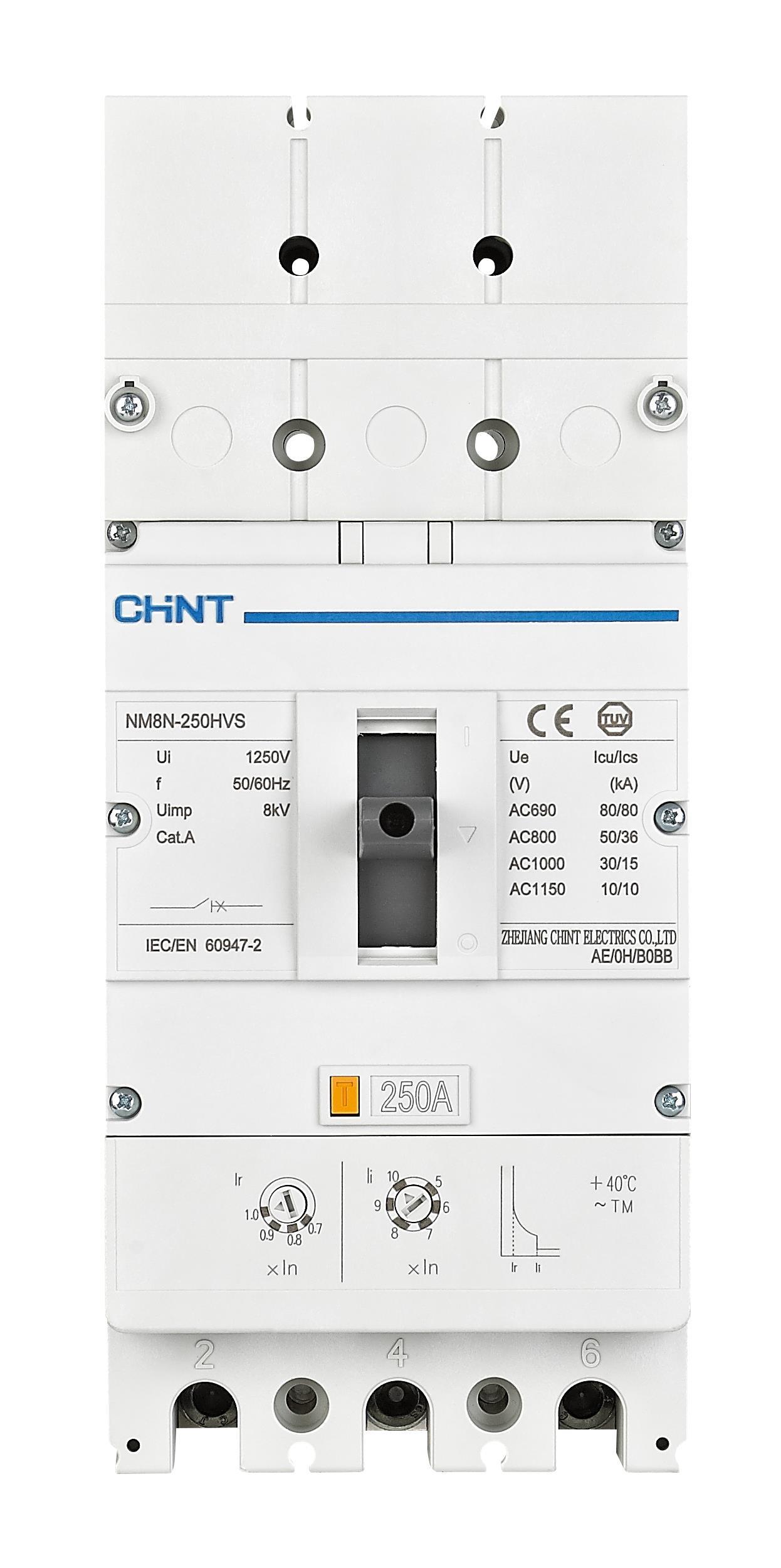 367779 NM8N-250HVS 3P 250A 50 kA (800 VAC) Termik Manyetik Ayarlı Devre Kesici