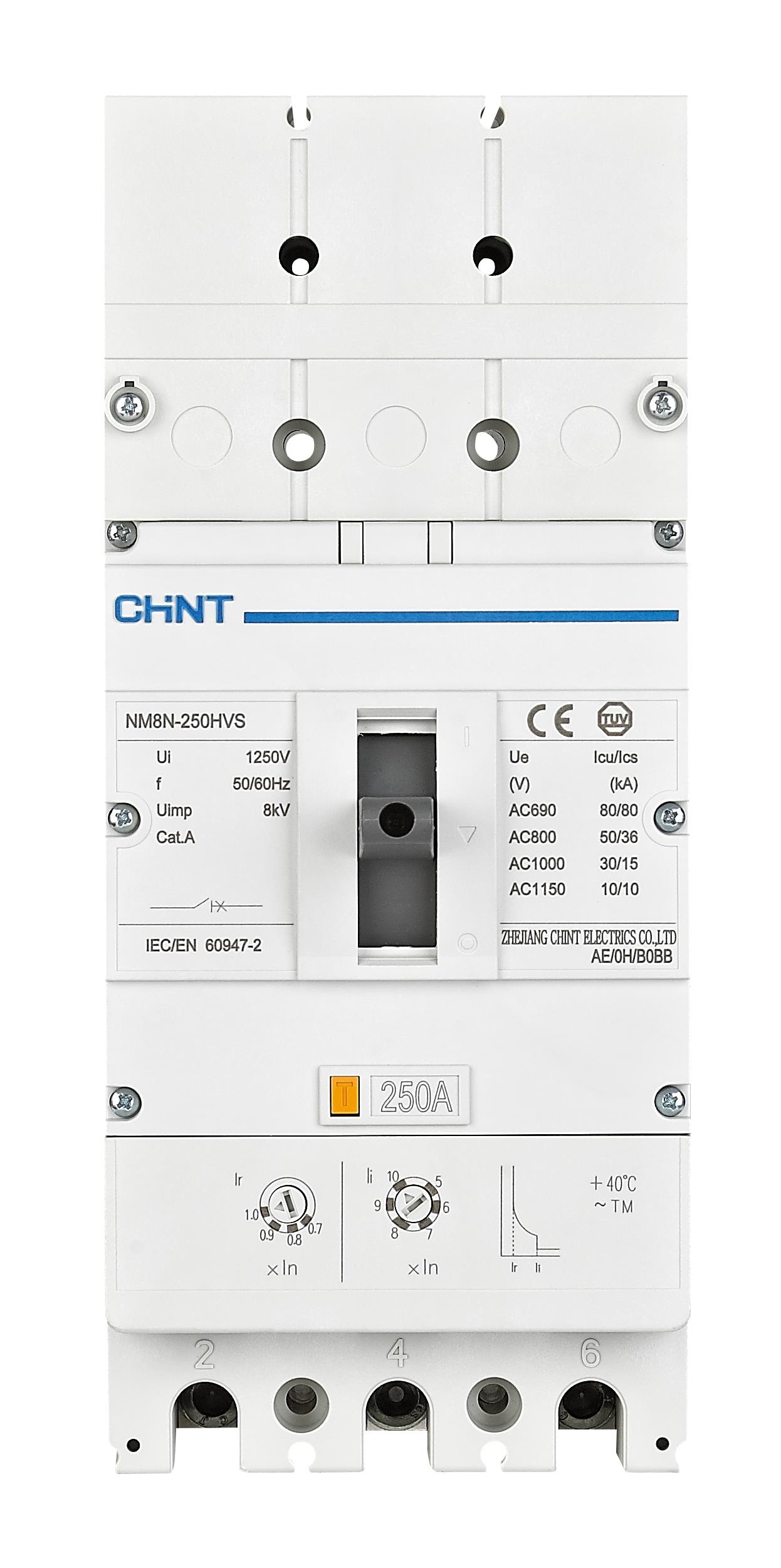 367774 NM8N-250HVS 3P 200A 50 kA (800 VAC)  Termik Manyetik Ayarlı Devre Kesici