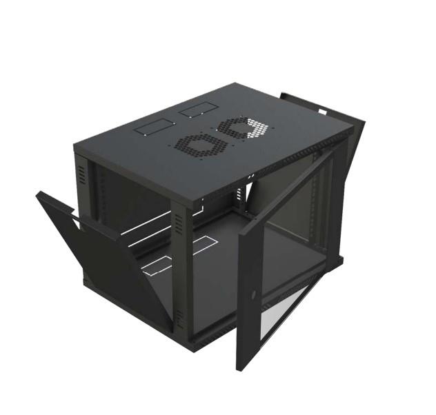 DAPER095345 9U 530X500X450 E SERİSİ DUVAR TİPİ RACK KABİN