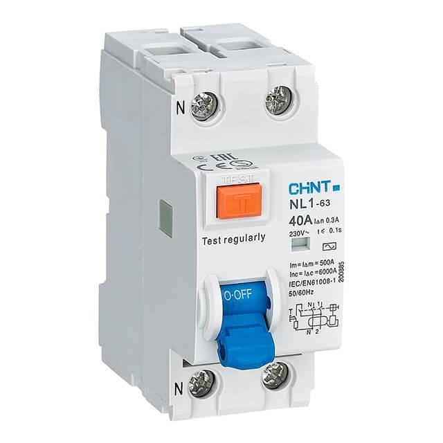 200219 2X40A 300mA 6KA Kaçak Akım Rölesi AC Tipi NL1 AC Serisi