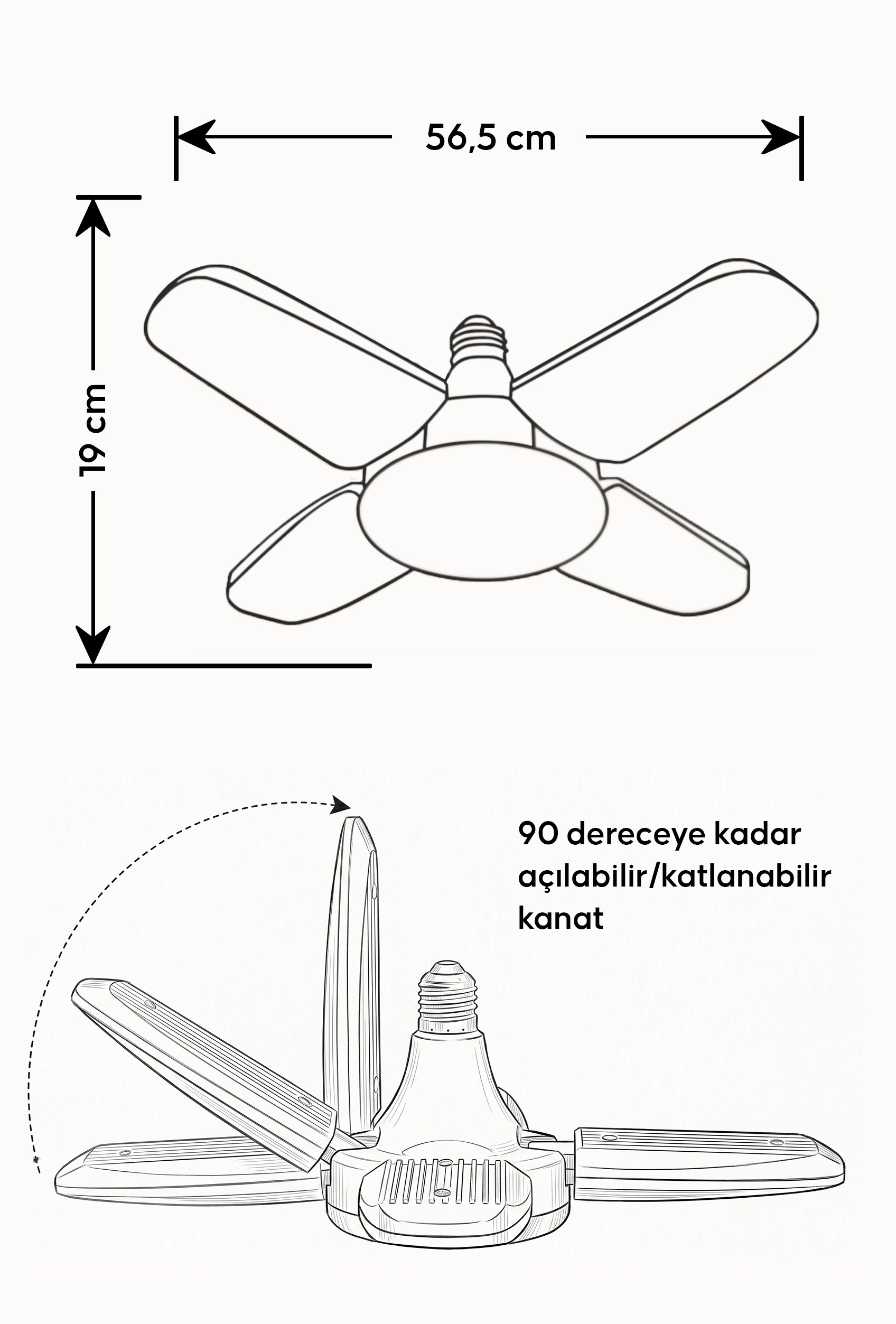 CT 1150 52W KRİSTAL PERVANE AMPÜL 6400K BEYAZ IŞIK