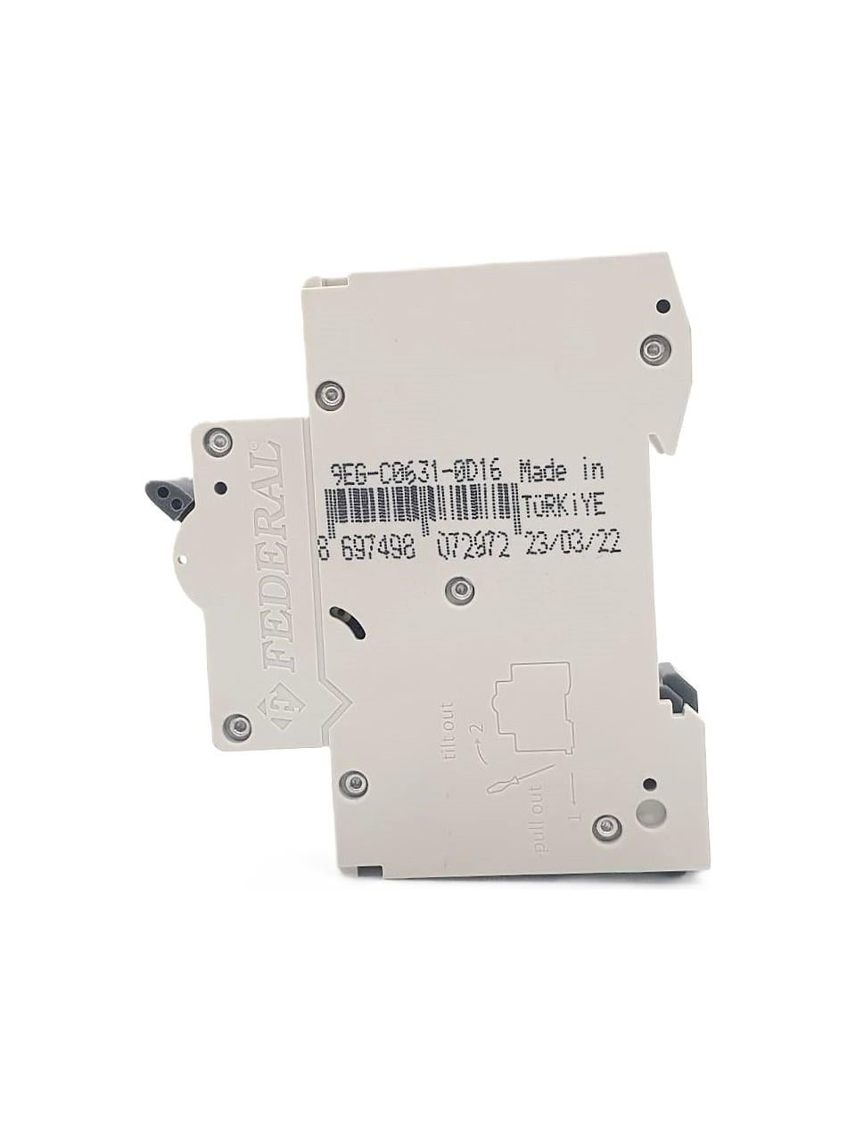 9EG-C0631-0D16 D16MCB FM6 1P C16 6kA Otomatik Sigorta 230/400Vac 5-10In