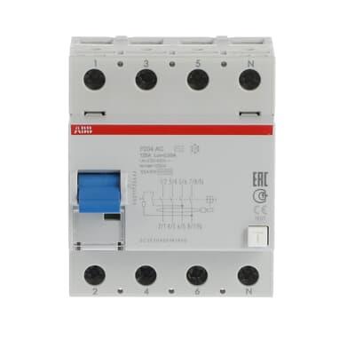 2CSF204001R1950 F204AC-125/0.03 4X125A 30mA KAK Röle F200 AC Tipi