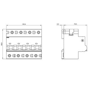 5SP4491-7 4X100A 10KA C Otomat 4 Kutup