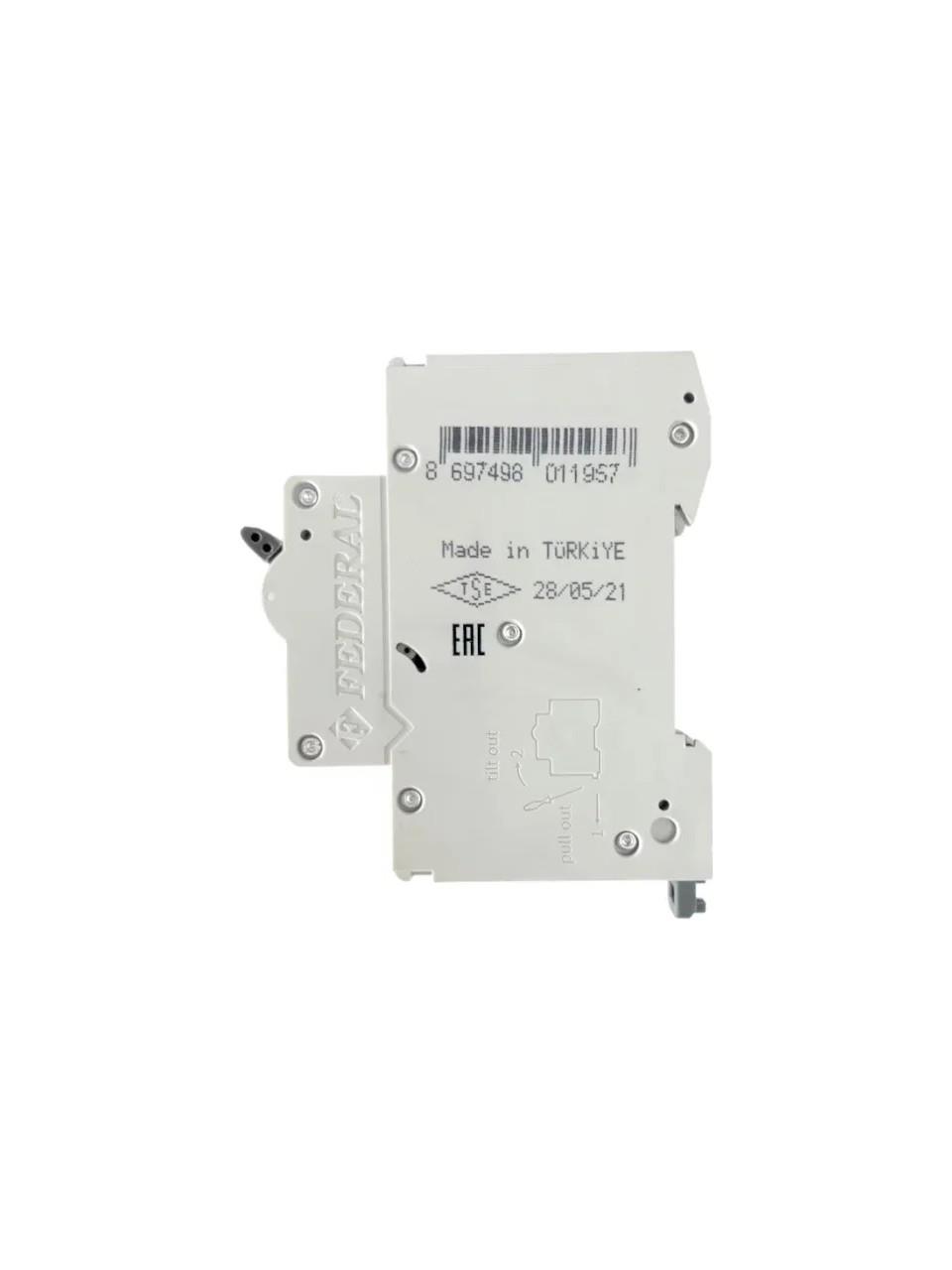 9EG-C0631-0D02 D02MCB FM6 1P C2 6kA Otomatik Sigorta 230/400Vac 5-10In