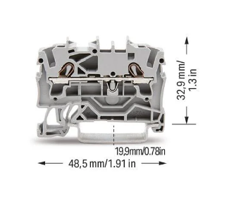 Wago 2002-1201 2,5mm² Gri Ray Klemens