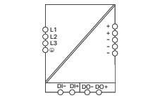 WAGO 2787-2347   Güç kaynağı Pro2 3 Fazlı 24VDC Çıkış Gerilimi 20A Çıkış akımı TopBoost + PowerBoost İletişim yeteneği