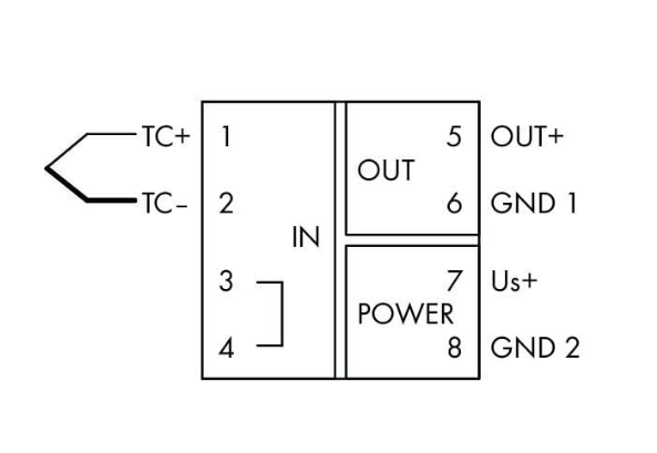 Wago 857-810 Transdüser J ve K termokupl analog dönüştürücü