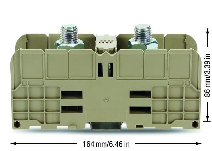 WAGO 884-3000  Pabuç Bağlantılı Klemens 300 Mm² 2 Pabuç Bağlantılı Cıvata M16 İle Bej