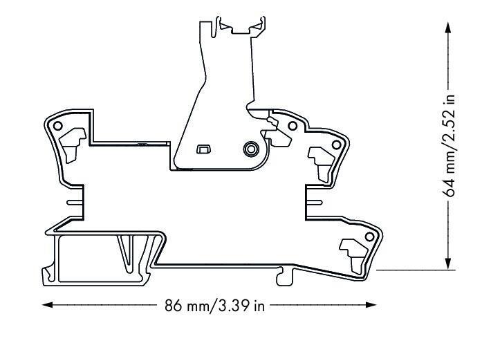 WAGO 788-103   Röle soketi 2 değişken kontak  25mm temel röleler için Gri 