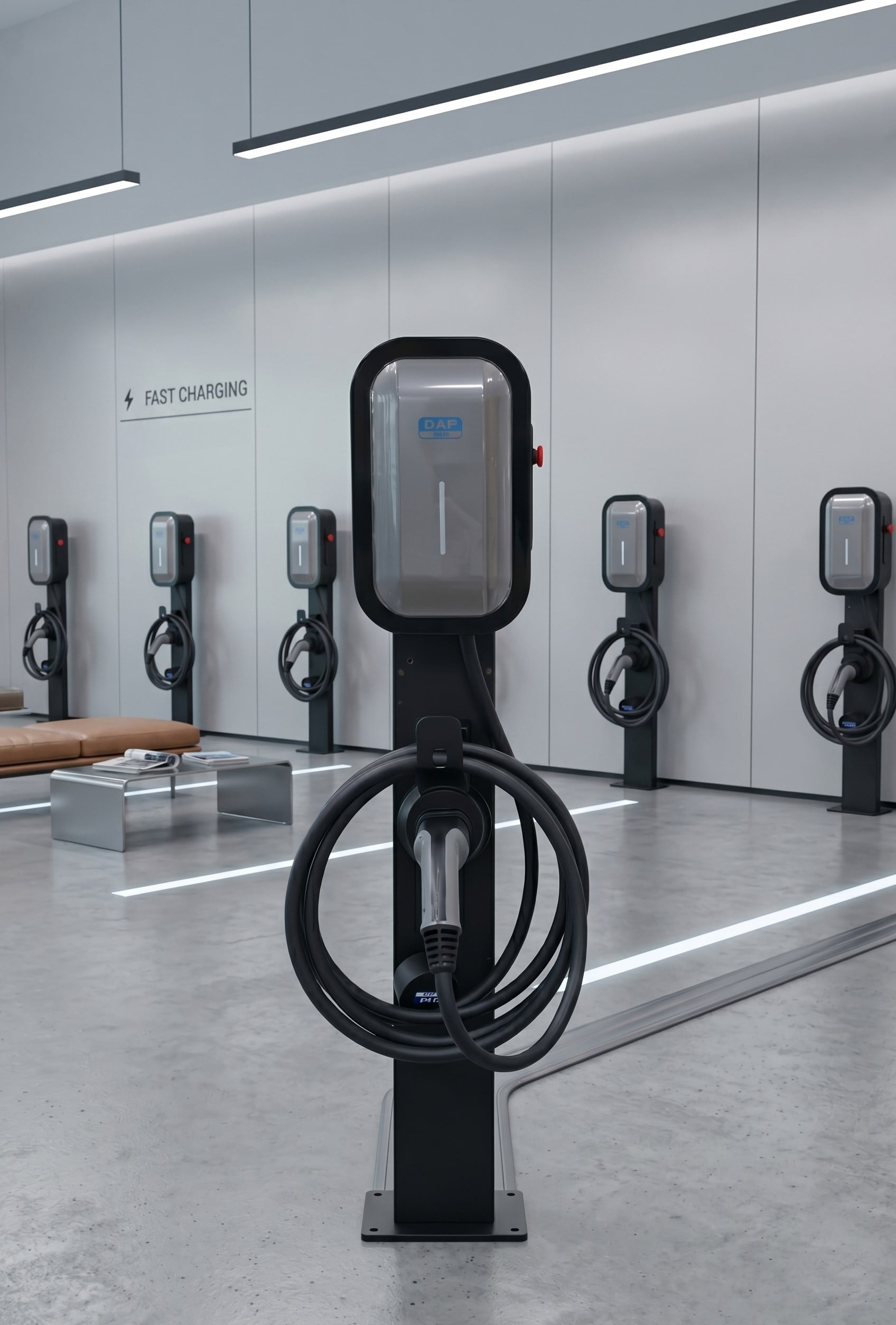 DAP Şarj Ac 22 Kw Elektrikli Araç Şarj Cihazı 5m Kablolu 3 Faz