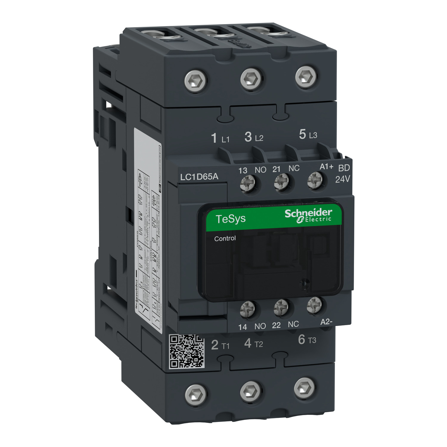 LC1-D65ABD 30KW 65A Kontaktör 3P 1NA+1NK 24VDC ( Everlink )