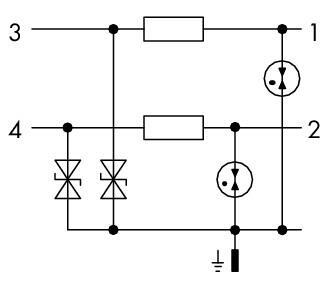 WAGO 792-800  Sinyal Teknolojisi İçin Ani Dalgalanma Bastırma Modülü Nominal Gerilim 24VDC Ortak Parafudrlu 2 Sinyal Hattı İçin Dengesiz Arayüzler İçin İki Kademeli Genişlik 6mm 2.50mm²