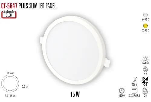 CT-5647 PLUS 15W AYARLANABİLİR SPOT BEYAZ