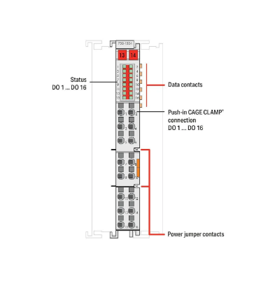 Wago 750-1504 16 kanallı dijital çıkış; 24 VDC; 0,5 A