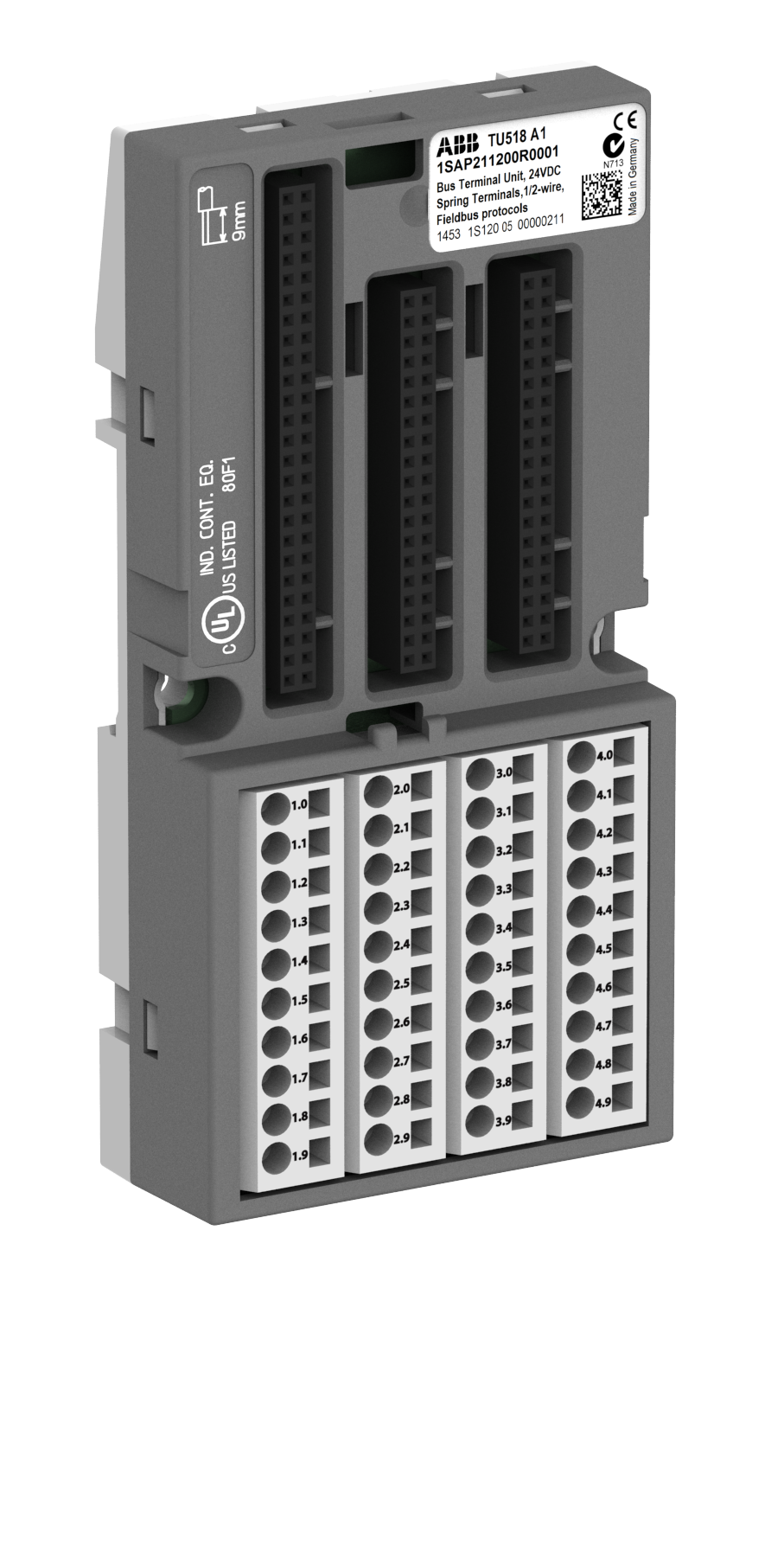 TU518  ARAYÜZ TERMİNAL ÜNİTESİ SERİ PROTOKOLLER İÇİN YAYLI TERMİNALLER