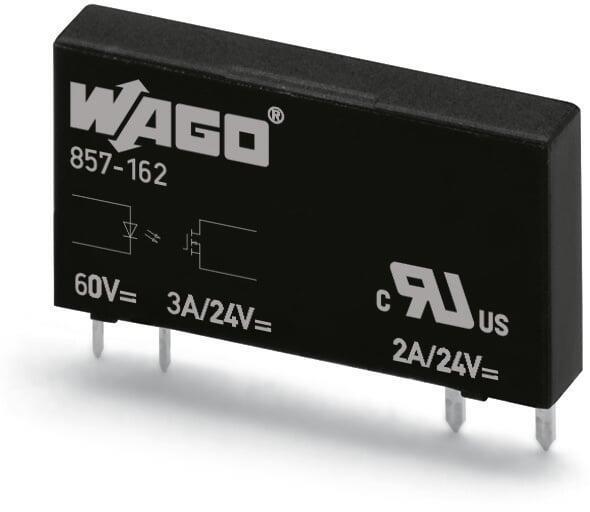 WAGO 857-162   Temel SSR Röle Nominal Giriş Gerilimi 60VDC Çıkış Gerilimi Aralığı 0 - 24VDC Sınırlayıcı Sürekli Akım 3A