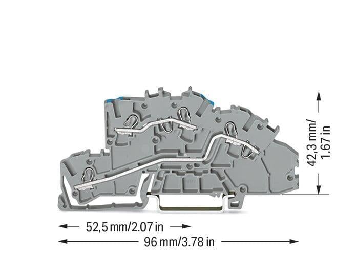 2003-7649 Çok Katlı Montaj Klemens Gri 2.5-4 mm² N/L