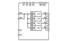 WAGO 787-860  Elektronik Devre Kesici 4 Kanallı 24 VDC Giriş Gerilimi Ayarlanabilir 1 - 6A İletişim Yeteneği 10.00mm²