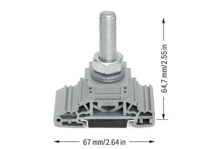 WAGO 885-112  Pabuç Bağlantılı Klemens Dın-Ray 35x15 Ve 35x7.5 İçin 1 Saplama M12 120mm² Gri