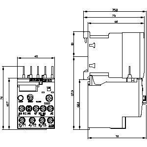 3RU2116-0JB0 0.7-1A Termik Röle Boy S00 Kontaktöre Direk Montajlı