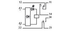 WAGO 288-512   Röle Modülü Nominal Giriş Gerilimi 24V AC/DC 2 Değişken Kontak Sınırlayıcı Sürekli Akım 6A Modül Genişliği 23mm 2.50mm² Gri