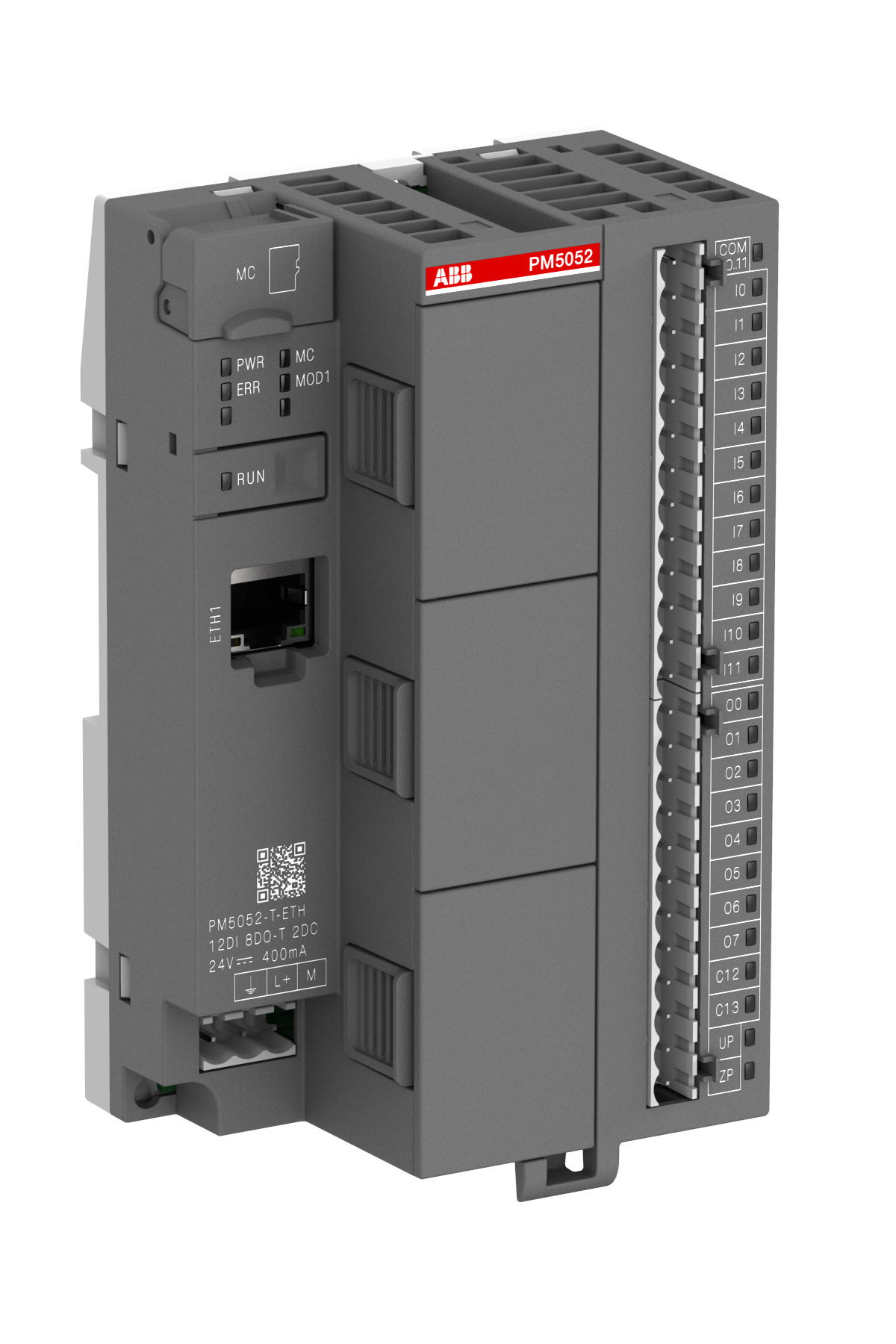 PM5052-T-ETH  İŞLEMCİ MODÜLÜ BELLEK 4MB 12 DI 24 VDC 8DO 24 VDC 0.5A 2 DC 24 VDC ETHERNET ARAYÜZÜ 3 SEÇENEK YUVASI