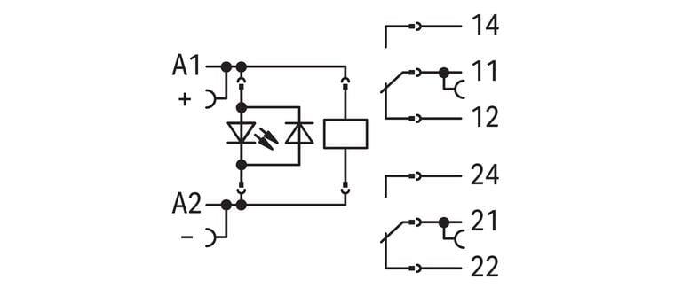 WAGO 788-313   Röle Modülü Nominal Giriş Gerilimi 48VDC 2 Değişken Kontak Sınırlayıcı Sürekli Akım 8A Kırmızı Durum Göstergesi Modül Genişliği 15mm 2.50mm² Gri