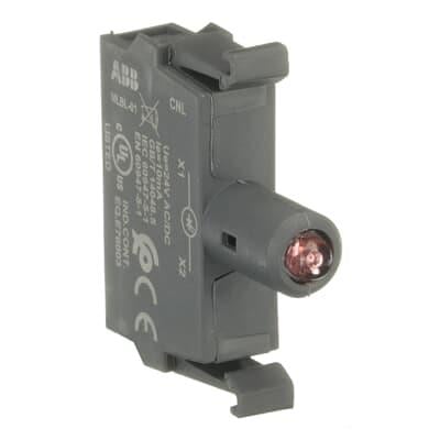 1SFA611621R1011 MLBL-01R Kırmızı LEDli Sinyal Blok 24VAC/DC Modüler Tip Buton 