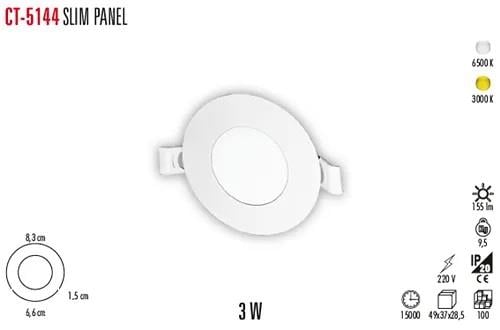 CT-5144G 3W METAL KASA GÜNIŞIĞI LED SPOT