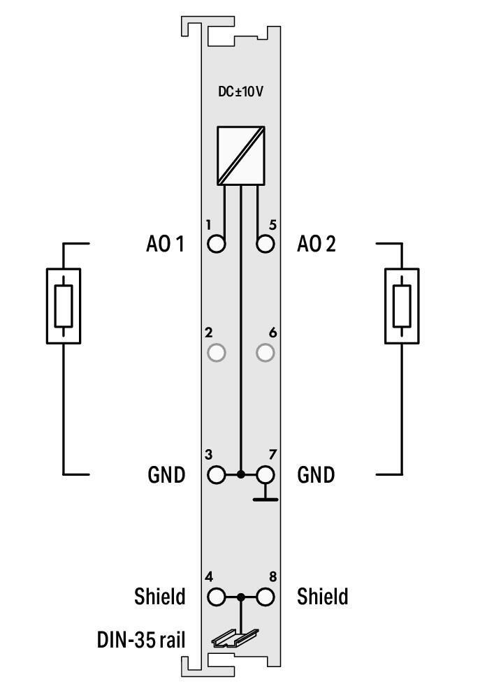 WAGO 750-556 2 Kanallı Analog Çıkış ±10 VDC