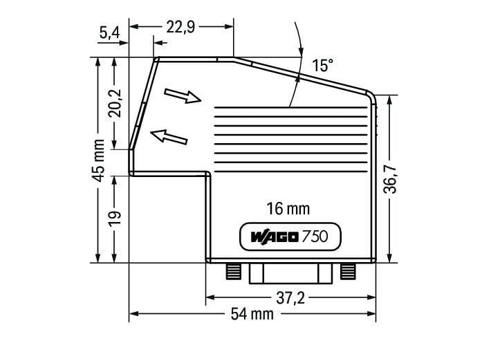 WAGO 750-960 Fieldbus Konnektörü PROFIBUS D-sub Erkek Konnektörlü 9 Kutuplu