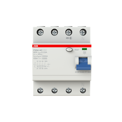 2CSF204001R1800 F204AC-80/0.03 4X80A 30mA KAK Röle F200 AC Tipi